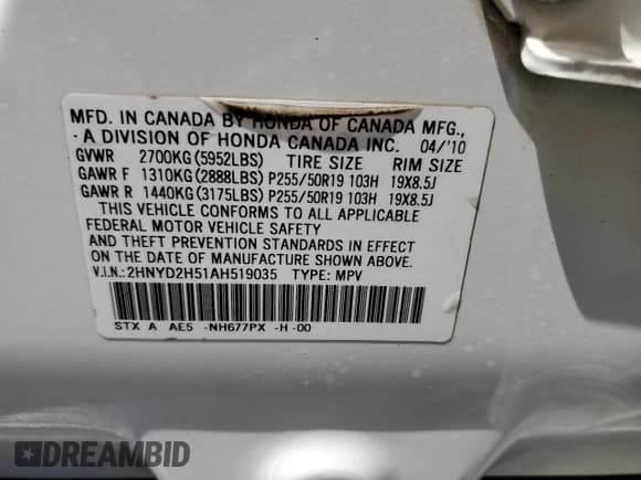 ✅ 2010 Acura MDX Advance • VIN: 2HNYD2H51AH519035 • Lot: 61644085. Wystawiony na Copart z przebiegiem Nie podano. Bezpłatny archiwum sprzedaży aukcyjnych z USA i szczegółowy raport historii pojazdu na DreamBid. Zdjęcie 13.