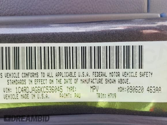 ✅ 2019 Dodge Durango SXT Plus • VIN: 1C4RDJAG6KC536045 • Lot: 42504392. Wystawiony na IAAI z przebiegiem 97 262 mil. Bezpłatny archiwum sprzedaży aukcyjnych z USA i szczegółowy raport historii pojazdu na DreamBid. Zdjęcie 9.