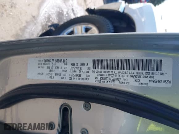 ✅ 2014 Ram 2500 Tradesman • VIN: 3C6UR5CL6EG224457 • Lot: 42333288. Listed on IAAI with 77,359 mi. Free auction sales archive from the USA and detailed vehicle history report at DreamBid. Image 9.