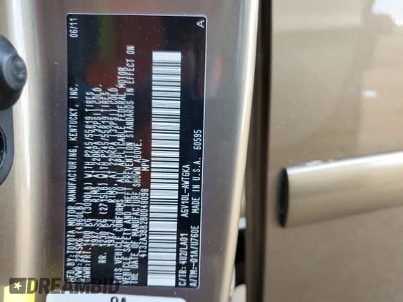 ✅ 2011 Toyota Venza • VIN: 4T3ZA3BB2BU048098 • Lot: 90290765. Listed on Copart with 163,091 mi. Free auction sales archive from the USA and detailed vehicle history report at DreamBid. Image 13.