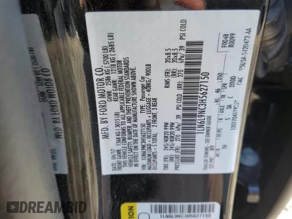 ✅ 2017 Lincoln Continental Reserve • VIN: 1LN6L9NC3H5627150 • Lot: 69074095. Wystawiony na Copart z przebiegiem 124 298 mil. Bezpłatny archiwum sprzedaży aukcyjnych z USA i szczegółowy raport historii pojazdu na DreamBid. Zdjęcie 13.