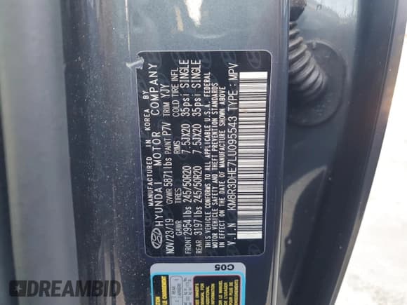 ✅ 2020 Hyundai Palisade SEL • VIN: KM8R3DHE7LU095543 • Лот: 76200844. Опубликован ранее на Copart с пробегом 57 805 миль. Бесплатный доступ к архиву аукционных продаж из США и подробный отчёт об истории автомобиля на DreamBid. Изображение 14.