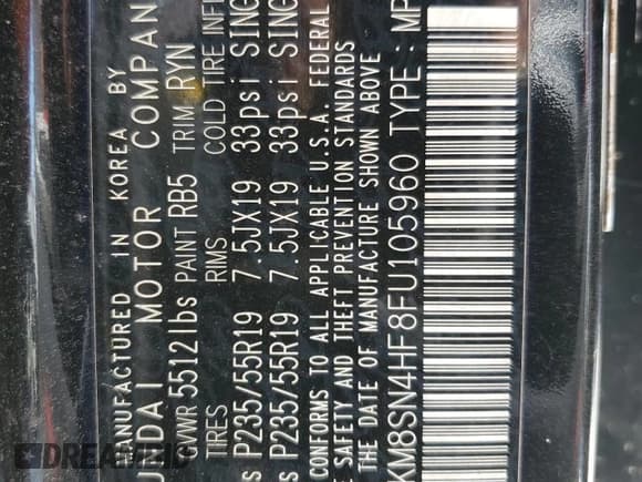 ✅ 2015 Hyundai Santa Fe Limited • VIN: KM8SN4HF8FU105960 • Лот: 50133495. Опубликован ранее на Copart с пробегом 94 553 миль. Бесплатный доступ к архиву аукционных продаж из США и подробный отчёт об истории автомобиля на DreamBid. Изображение 12.