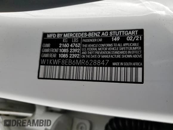 ✅ 2021 Mercedes-Benz C 300 • VIN: W1KWF8EB6MR628847 • Lot: 82563585. Wystawiony na Copart z przebiegiem 40 205 mil. Bezpłatny archiwum sprzedaży aukcyjnych z USA i szczegółowy raport historii pojazdu na DreamBid. Zdjęcie 13.