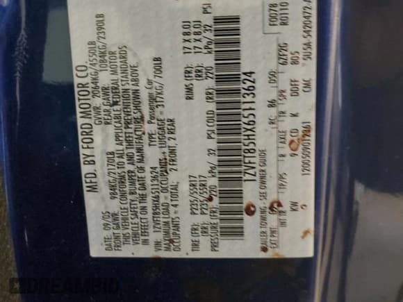 ✅ 2006 Ford Mustang GT Deluxe • VIN: 1ZVFT85HX65113624 • Lot: 86884745. Listed on Copart with 26,964 mi. Free auction sales archive from the USA and detailed vehicle history report at DreamBid. Image 13.