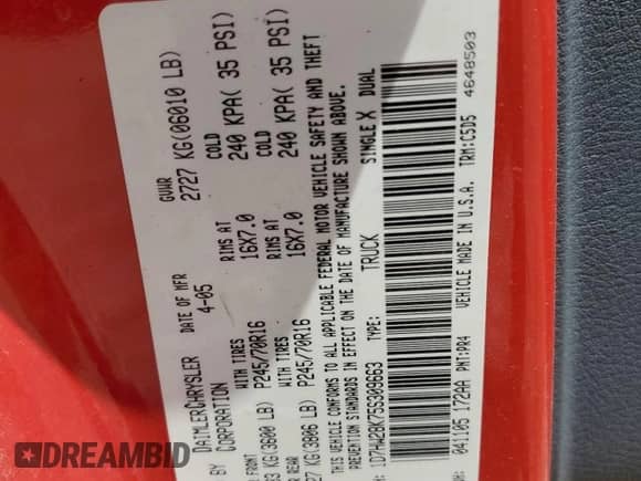 2005 Dodge Dakota ST с VIN 1D7HW28K75S309663, выставлен на аукционе Copart как лот 58955855 с пробегом 81 649 миль миль и Чистый • Clean title. История ставок и продаж доступна на DreamBid. Изображение 12.