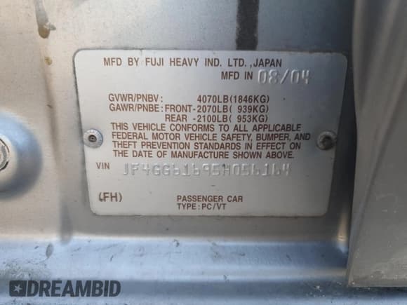 ✅ 2005 Saab 9-2X Linear • VIN: JF4GG61695H056164 • Lot: 81895594. Wystawiony na Copart z przebiegiem 176 995 mil. Bezpłatny archiwum sprzedaży aukcyjnych z USA i szczegółowy raport historii pojazdu na DreamBid. Zdjęcie 12.