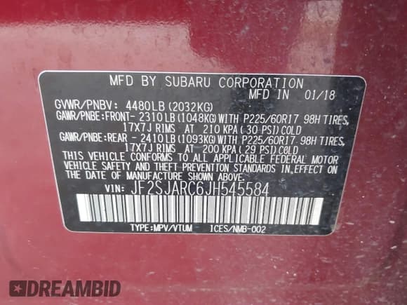 ✅ 2018 Subaru Forester Limited • VIN: JF2SJARC6JH545584 • Lot: 43136829. Wystawiony na IAAI z przebiegiem 107 827 mil. Bezpłatny archiwum sprzedaży aukcyjnych z USA i szczegółowy raport historii pojazdu na DreamBid. Zdjęcie 9.