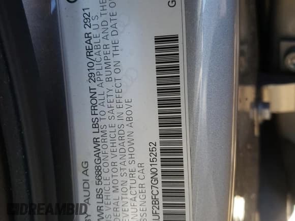 ✅ 2016 Audi S6 • VIN: WAUF2BFC7GN015252 • Lot: 76667314. Listed on Copart with 117,009 mi. Free auction sales archive from the USA and detailed vehicle history report at DreamBid. Image 13.