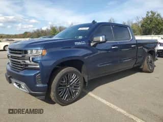 2022 Chevrolet Silverado 1500 High Country с VIN 3GCUYHED1NG183738, выставлен на аукционе Copart как лот 70914155 с пробегом 33 078 миль миль и Списание • Salvage title. История ставок и продаж доступна на DreamBid. Изображение 1.