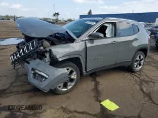 2020 Jeep Compass Limited z VIN 3C4NJDCB1LT101160, wystawiony jako Copart lot #54838865 z przebiegiem 38 049 mil mil oraz Nie do naprawy • Non repairable. Historia ofert i sprzedaży dostępna na DreamBid. Obrazek 1.