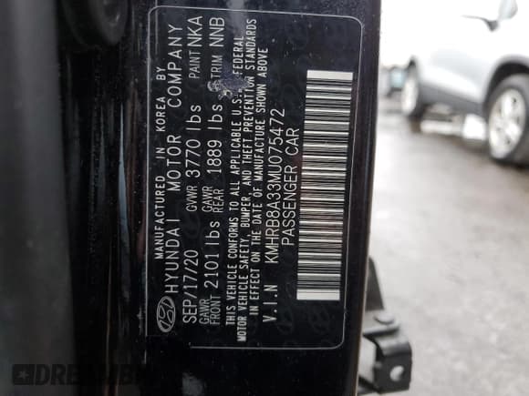 ✅ 2021 Hyundai Venue SE • VIN: KMHRB8A33MU075472 • Lot: 73793224. Listed on Copart with 42,892 mi. Free auction sales archive from the USA and detailed vehicle history report at DreamBid. Image 12.