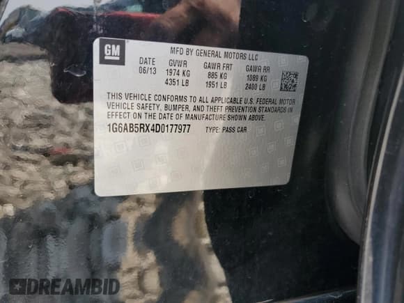 ✅ 2013 Cadillac ATS Luxury • VIN: 1G6AB5RX4D0177977 • Lot: 67400355. Wystawiony na Copart z przebiegiem 119 499 mil. Bezpłatny archiwum sprzedaży aukcyjnych z USA i szczegółowy raport historii pojazdu na DreamBid. Zdjęcie 12.