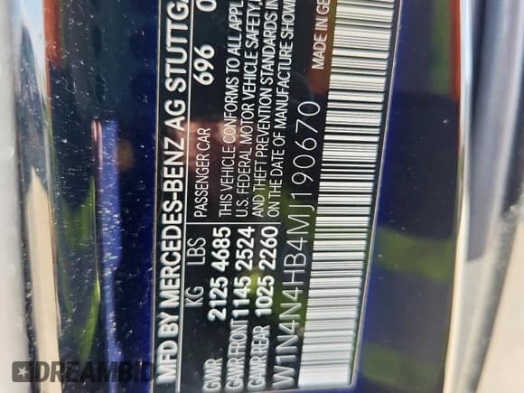 ✅ 2021 Mercedes-Benz GLA 250 • VIN: W1N4N4HB4MJ190670 • Lot: 81937845. Listed on Copart with 43,825 mi. Free auction sales archive from the USA and detailed vehicle history report at DreamBid. Image 14.