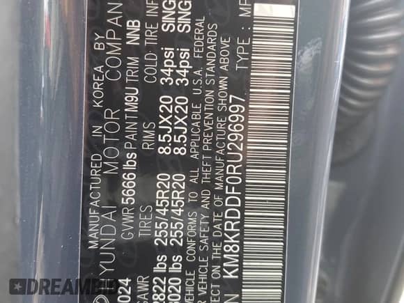 2024 Hyundai Ioniq 5 Limited z VIN KM8KRDDF0RU296997, wystawiony jako Copart lot #78192084 z przebiegiem 1 031 mil mil oraz Szkoda całkowita • Salvage title. Historia ofert i sprzedaży dostępna na DreamBid. Obrazek 13.