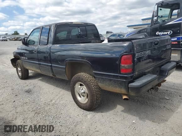 1999 Dodge 1500 z VIN 3B7HF13Z3XG156105, wystawiony jako Copart lot #71061384 z przebiegiem 267 990 mil mil oraz Szkoda całkowita • Salvage title. Historia ofert i sprzedaży dostępna na DreamBid. Obrazek 2.