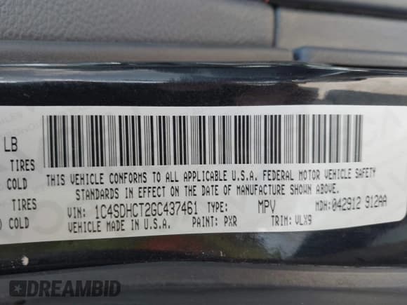 ✅ 2016 Dodge Durango R/T • VIN: 1C4SDHCT2GC437461 • Lot: 42773647. Wystawiony na IAAI z przebiegiem 185 358 mil. Bezpłatny archiwum sprzedaży aukcyjnych z USA i szczegółowy raport historii pojazdu na DreamBid. Zdjęcie 9.