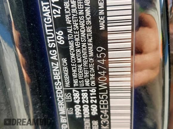 ✅ 2020 Mercedes-Benz A 220 • VIN: W1K3G4EB5LW047459 • Лот: 93067345. Опубликован ранее на Copart с пробегом 66 328 миль. Бесплатный доступ к архиву аукционных продаж из США и подробный отчёт об истории автомобиля на DreamBid. Изображение 12.