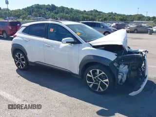 2023 Hyundai Kona Limited with VIN KM8K53A36PU934537, listed as a IAAI auction lot 43057626 with 45,217 mi miles and . Bid and sale history available at DreamBid. Image 1.