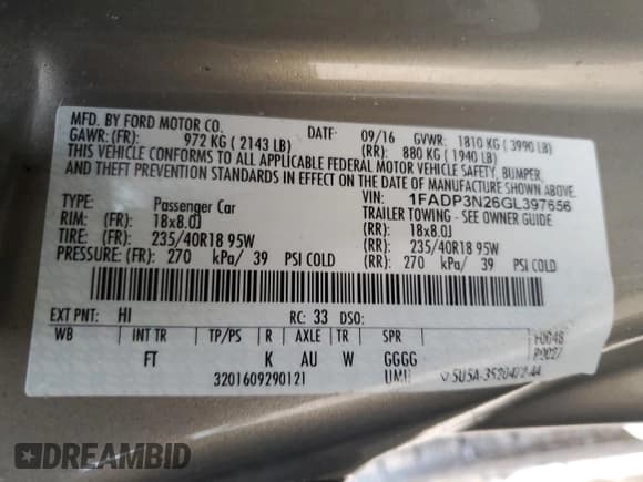 ✅ 2016 Ford Focus Titanium • VIN: 1FADP3N26GL397656 • Лот: 83690014. Опубликован ранее на Copart с пробегом 105 278 миль. Бесплатный доступ к архиву аукционных продаж из США и подробный отчёт об истории автомобиля на DreamBid. Изображение 14.