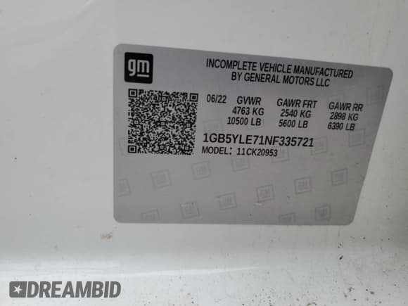 ✅ 2022 Chevrolet Silverado 2500HD • VIN: 1GB5YLE71NF335721 • Lot: 93628005. Wystawiony na Copart z przebiegiem 58 046 mil. Bezpłatny archiwum sprzedaży aukcyjnych z USA i szczegółowy raport historii pojazdu na DreamBid. Zdjęcie 12.