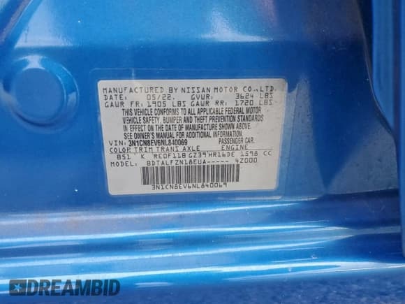 ✅ 2022 Nissan Versa SV • VIN: 3N1CN8EV6NL840069 • Lot: 95945325. Wystawiony na Copart z przebiegiem 31 011 mil. Bezpłatny archiwum sprzedaży aukcyjnych z USA i szczegółowy raport historii pojazdu na DreamBid. Zdjęcie 12.