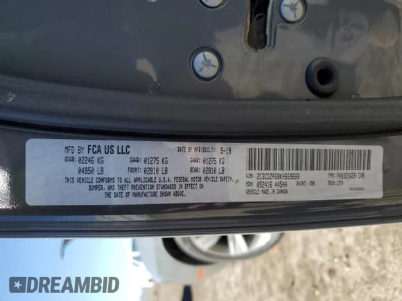 ✅ 2019 Dodge Challenger SXT • VIN: 2C3CDZAG8KH669668 • Lot: 43080643. Wystawiony na Copart z przebiegiem 42 101 mil. Bezpłatny archiwum sprzedaży aukcyjnych z USA i szczegółowy raport historii pojazdu na DreamBid. Zdjęcie 12.