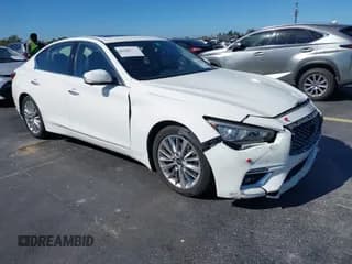 ✅ 2021 Infiniti Q50 Luxe • VIN: JN1EV7BP8MM701073 • Lot: 43707547. Listed on IAAI with 51,990 mi. Free auction sales archive from the USA and detailed vehicle history report at DreamBid. Image 1.