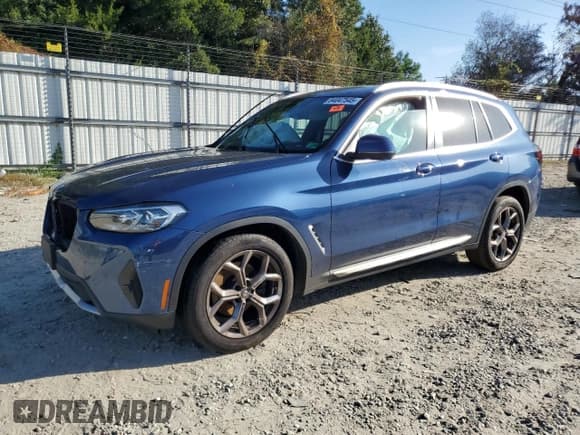 ✅ 2022 BMW X3 xDrive30i • VIN: 5UX53DP03N9K84624 • Lot: 84047545. Wystawiony na Copart z przebiegiem Nie podano. Bezpłatny archiwum sprzedaży aukcyjnych z USA i szczegółowy raport historii pojazdu na DreamBid. Zdjęcie 1.