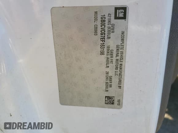 ✅ 2014 Chevrolet Silverado 2500HD Work Truck • VIN: 1GB0CVCG7EF163198 • Lot: 60953344. Listed on Copart with 239,433 mi. Free auction sales archive from the USA and detailed vehicle history report at DreamBid. Image 12.