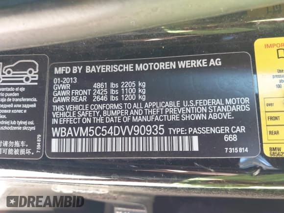 ✅ 2013 BMW X1 xDrive35i • VIN: WBAVM5C54DVV90935 • Lot: 42640554. Wystawiony na IAAI z przebiegiem 188 871 mil. Bezpłatny archiwum sprzedaży aukcyjnych z USA i szczegółowy raport historii pojazdu na DreamBid. Zdjęcie 9.