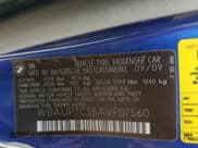 ✅ 2010 BMW 1 Series 128i • VIN: WBAUP7C55AVF07560 • Lot: 43473985. Listed on Copart with 163,455 mi. Free auction sales archive from the USA and detailed vehicle history report at DreamBid. Image 12.