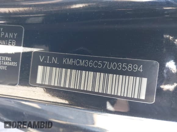 ✅ 2007 Hyundai Accent GS • VIN: KMHCM36C57U035894 • Лот: 41342632. Опубликован ранее на IAAI с пробегом 134 642 миль. Бесплатный доступ к архиву аукционных продаж из США и подробный отчёт об истории автомобиля на DreamBid. Изображение 9.