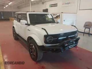 ✅ 2024 Ford Bronco Outer Banks • VIN: 1FMDE8BH4RLB07869 • Lot: 43905481. Listed on IAAI with 4,185 mi. Free auction sales archive from the USA and detailed vehicle history report at DreamBid. Image 1.