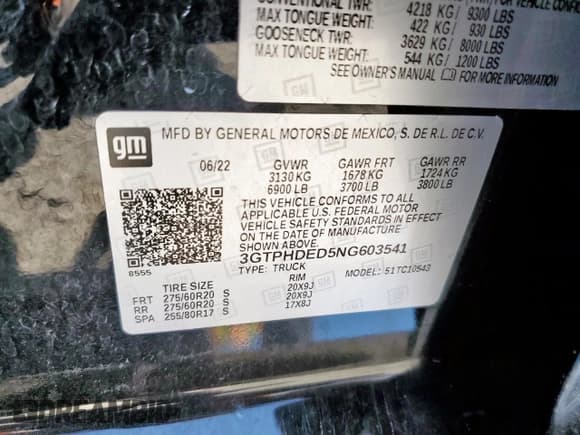 ✅ 2022 GMC Sierra 1500 SLT • VIN: 3GTPHDED5NG603541 • Lot: 71425355. Listed on Copart with 44,498 mi. Free auction sales archive from the USA and detailed vehicle history report at DreamBid. Image 12.