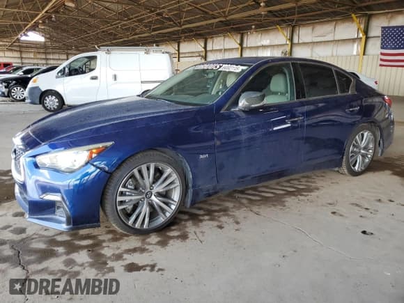 ✅ 2018 Infiniti Q50 Luxe • VIN: JN1EV7AP9JM360344 • Lot: 59002115. Listed on Copart with 70,250 mi. Free auction sales archive from the USA and detailed vehicle history report at DreamBid. Image 1.