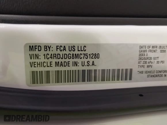 ✅ 2021 Dodge Durango GT • VIN: 1C4RDJDG8MC751280 • Lot: 43706960. Wystawiony na IAAI z przebiegiem 59 953 mil. Bezpłatny archiwum sprzedaży aukcyjnych z USA i szczegółowy raport historii pojazdu na DreamBid. Zdjęcie 9.