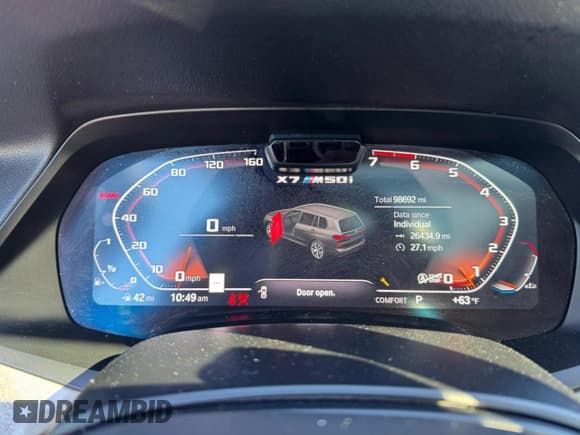 ✅ 2020 BMW X7 M50i • VIN: 5UXCX6C08LLE35618 • Лот: 86598055. Опубликован ранее на Copart с пробегом 98 692 миль. Бесплатный доступ к архиву аукционных продаж из США и подробный отчёт об истории автомобиля на DreamBid. Изображение 8.