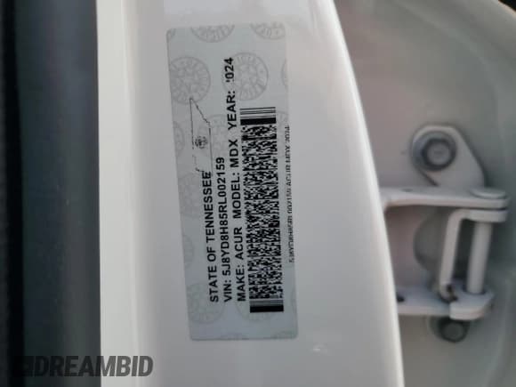 ✅ 2024 Acura MDX Type S • VIN: 5J8YD8H85RL002159 • Lot: 54872295. Wystawiony na Copart z przebiegiem 7 695 mil. Bezpłatny archiwum sprzedaży aukcyjnych z USA i szczegółowy raport historii pojazdu na DreamBid. Zdjęcie 13.