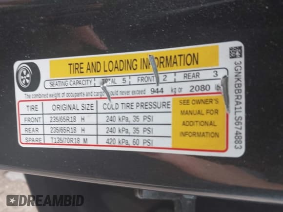 ✅ 2020 Chevrolet Blazer LT • VIN: 3GNKBBRA1LS674883 • Лот: 42653926. Опубликован ранее на IAAI с пробегом 61 187 миль. Бесплатный доступ к архиву аукционных продаж из США и подробный отчёт об истории автомобиля на DreamBid. Изображение 9.