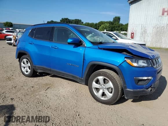 2019 Jeep Compass Latitude with VIN 3C4NJDBB2KT801138, listed as a Copart auction lot 65320085 with 48,339 mi miles and Salvage title. Bid and sale history available at DreamBid. Image 4.