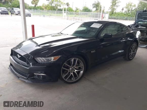 ✅ 2016 Ford Mustang GT • VIN: 1FA6P8CF0G5215157 • Лот: 43102660. Опубликован ранее на IAAI с пробегом 102 026 миль. Бесплатный доступ к архиву аукционных продаж из США и подробный отчёт об истории автомобиля на DreamBid. Изображение 2.