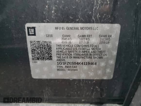 2019 Chevrolet Bolt EV Premier z VIN 1G1FZ6S04K4119464, wystawiony jako Copart lot #71588532 z przebiegiem 14 698 mil mil oraz . Historia ofert i sprzedaży dostępna na DreamBid. Obrazek 12.