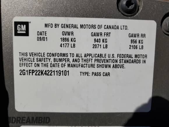 2002 Chevrolet Camaro z VIN 2G1FP22K422119101, wystawiony jako Copart lot #77315824 z przebiegiem 187 094 mil mil oraz Szkoda całkowita • Salvage title. Historia ofert i sprzedaży dostępna na DreamBid. Obrazek 12.