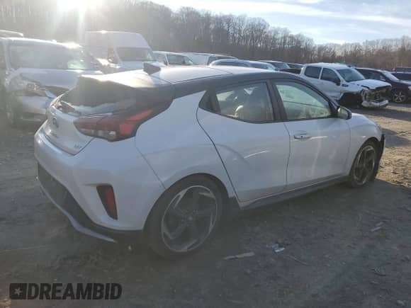 2019 Hyundai Veloster Turbo R-Spec z VIN KMHTH6AB7KU013196, wystawiony jako Copart lot #46281785 z przebiegiem 117 555 mil mil oraz Szkoda całkowita • Salvage title. Historia ofert i sprzedaży dostępna na DreamBid. Obrazek 3.