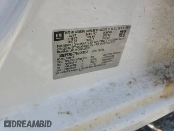 2014 Chevrolet Silverado 1500 LT с VIN 3GCPCREC7EG560453, выставлен на аукционе Copart как лот 52250635 с пробегом 159 456 миль миль и Списание • Salvage title. История ставок и продаж доступна на DreamBid. Изображение 14.