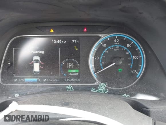 ✅ 2019 Nissan LEAF SL Plus • VIN: 1N4BZ1CP3KC320806 • Lot: 43276731. Wystawiony na IAAI z przebiegiem 61 025 mil. Bezpłatny archiwum sprzedaży aukcyjnych z USA i szczegółowy raport historii pojazdu na DreamBid. Zdjęcie 7.