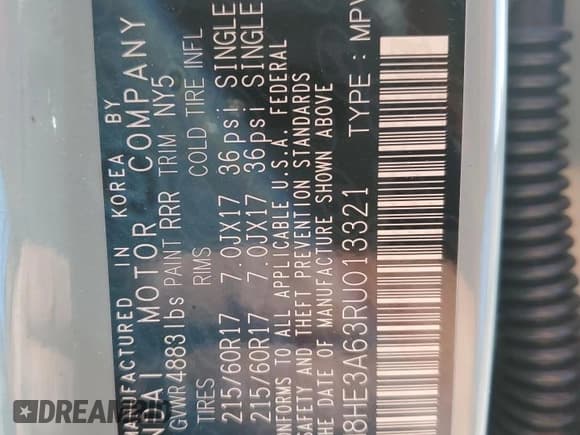 ✅ 2024 Hyundai Kona Limited • VIN: KM8HE3A63RU013321 • Лот: 45022075. Опубликован ранее на Copart с пробегом 3 458 миль. Бесплатный доступ к архиву аукционных продаж из США и подробный отчёт об истории автомобиля на DreamBid. Изображение 14.