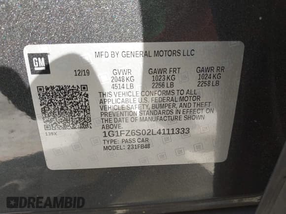 ✅ 2020 Chevrolet Bolt EV Premier • VIN: 1G1FZ6S02L4111333 • Lot: 43081918. Listed on IAAI with 86,066 mi. Free auction sales archive from the USA and detailed vehicle history report at DreamBid. Image 9.