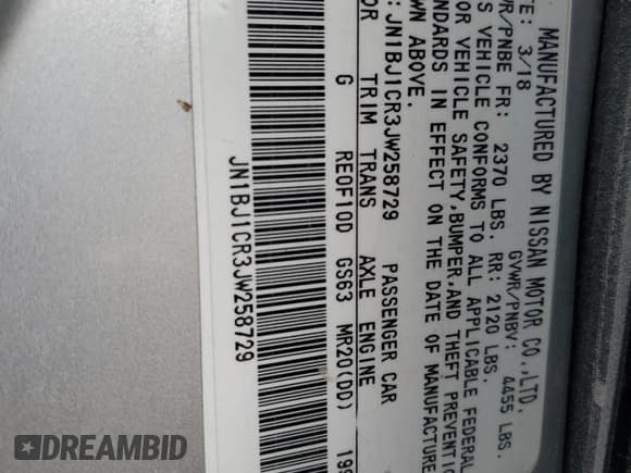 ✅ 2018 Nissan Rogue SV • VIN: JN1BJ1CR3JW258729 • Lot: 82121495. Wystawiony na Copart z przebiegiem 84 270 mil. Bezpłatny archiwum sprzedaży aukcyjnych z USA i szczegółowy raport historii pojazdu na DreamBid. Zdjęcie 13.